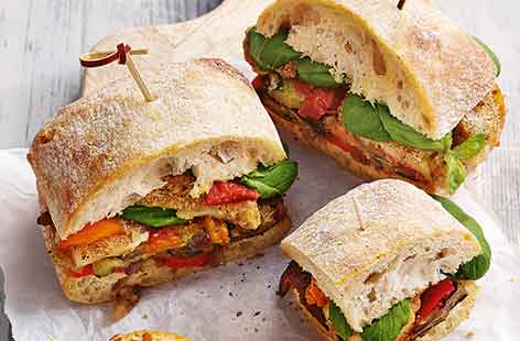 A few clever freezer shortcuts make these decadent Mediterranean-inspired mini sandwiches a super easy treat. Crisp on the outside, gooey and stretchy within – mozzarella sticks are irresistible paired with colourful chargrilled veg in every moreish bite.