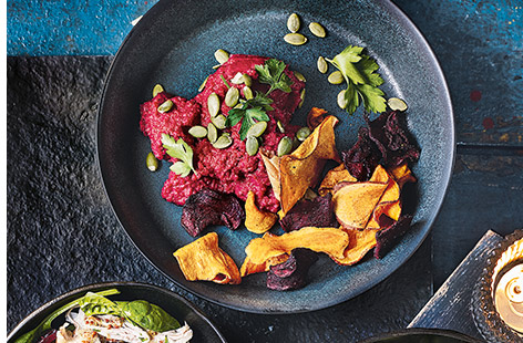 Vibrant, zesty and full of flavour, have a go at making your own beetroot houmous for a dip with a difference