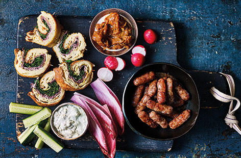 Host an unforgettable Christmas celebration with this impressive party platter, showcasing the best of classic British flavours
