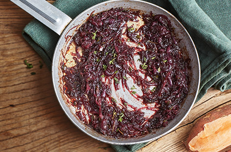 Get ahead of the game with this batch-cook caramelised red onion recipe, which can be made in bulk and frozen ready for whenever you need them
