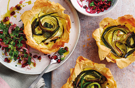 These pretty tartlets make a great starter for a get-together dinner, or lovely lunch for an extra special gathering with friends