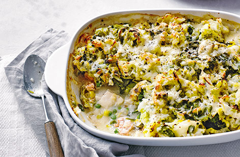 Merge together two classic dishes with this colcannon fish pie recipe