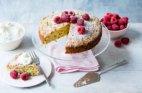 No will ever guess this wonderfully light and fragrant almond cake is actually packed with veg for a healthier treat