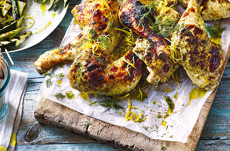 Chicken is essential when you're having a barbecue, and these tender, herby buttermilk legs will be popular with everyone. They're quick and simple to make, too.