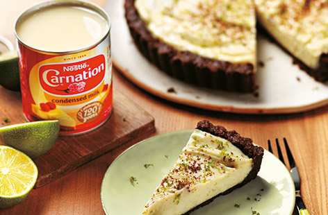 Sam couldn't believe how simple this choc Key lime pie recipe is – with no need to bake thanks to the Carnation condensed milk