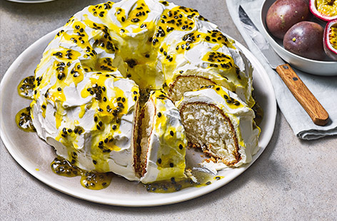 Angel food cakes are incredibly light – butter is replaced with egg whites and cream of tartar to make a heavenly fluffy sponge that's perfect for elevating with delicate flavours