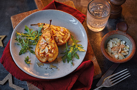 For a fruity vegan Christmas starter that everyone will love, look no further than these stuffed pears