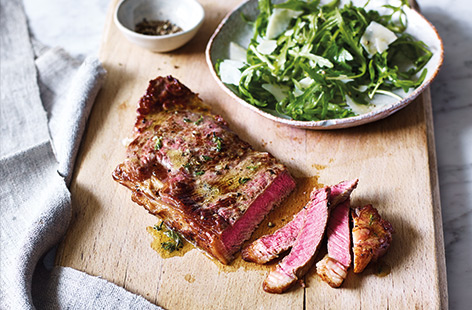 Pan-fried steak might just be the ultimate indulgent dinner for two, especially when you use juicy 21 day matured sirloin