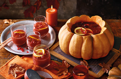 Serve up a Halloween cocktail in style with this fun pumpkin punch recipe