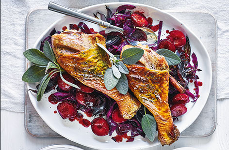 If you're hosting a smaller crowd for Christmas dinner this year, these tasty turkey legs are the perfect festive main for six