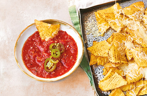 Blitz up an easy Mexican-style dip in no time with this storecupboard tomato salsa recipe. Using tinned tomatoes makes this salsa recipe budget-friendly, and as everything is chopped together in the food processor, it’s hassle-free too. 