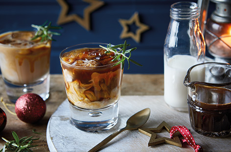 Indulge your sweet tooth with this non-alcoholic twist on a classic white Russian cocktail. With strong coffee, cream and a drizzle of sweet salted caramel sauce, this is the ultimate grown up mocktail to try this Christmas.