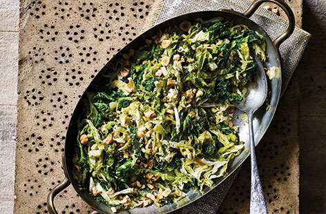 It's not often that a side dish steals the show in a Sunday lunch but this seared cabbage with lemon and hazelnuts is capable of giving any expertly cooked cut of meat a run for its money.  Butter is optional, but highly recommended.