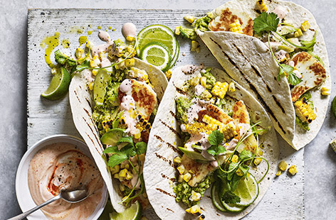 These tasty breakfast tacos with grilled halloumi are a great way to kickstart your morning