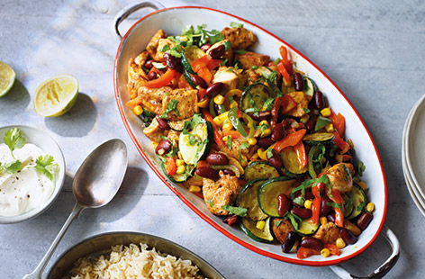 Try a new chicken breast recipe with this Tex-Mex inspired barbecue chicken one-pot.