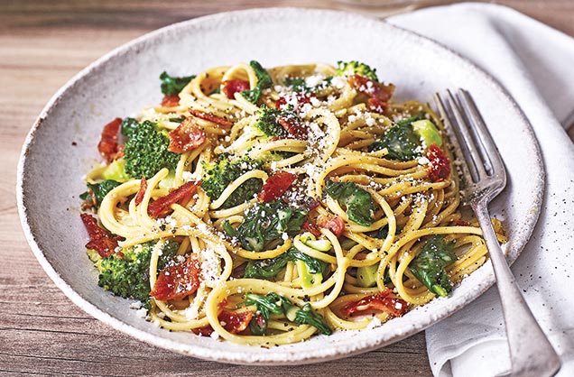 Monday: Bacon and broccoli carbonara