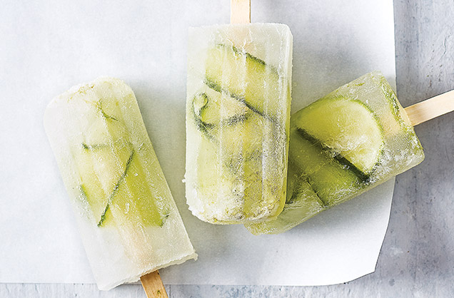 Gin and tonic ice lollies