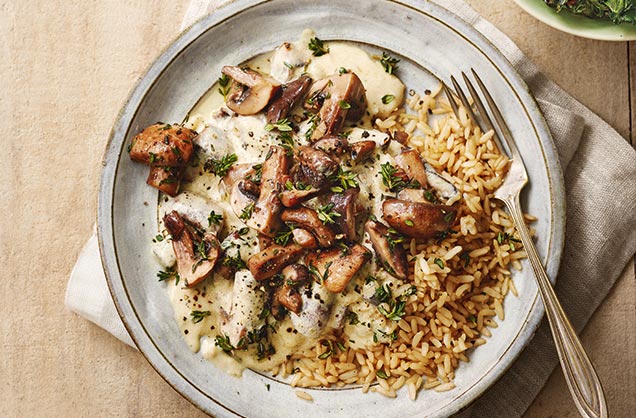 Mushroom stroganoff