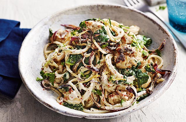 Tuesday: Mustard chicken spaghetti