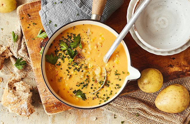 Potato and corn chowder