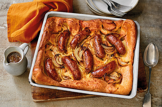Tuesday: Toad-in-the-hole with onion gravy