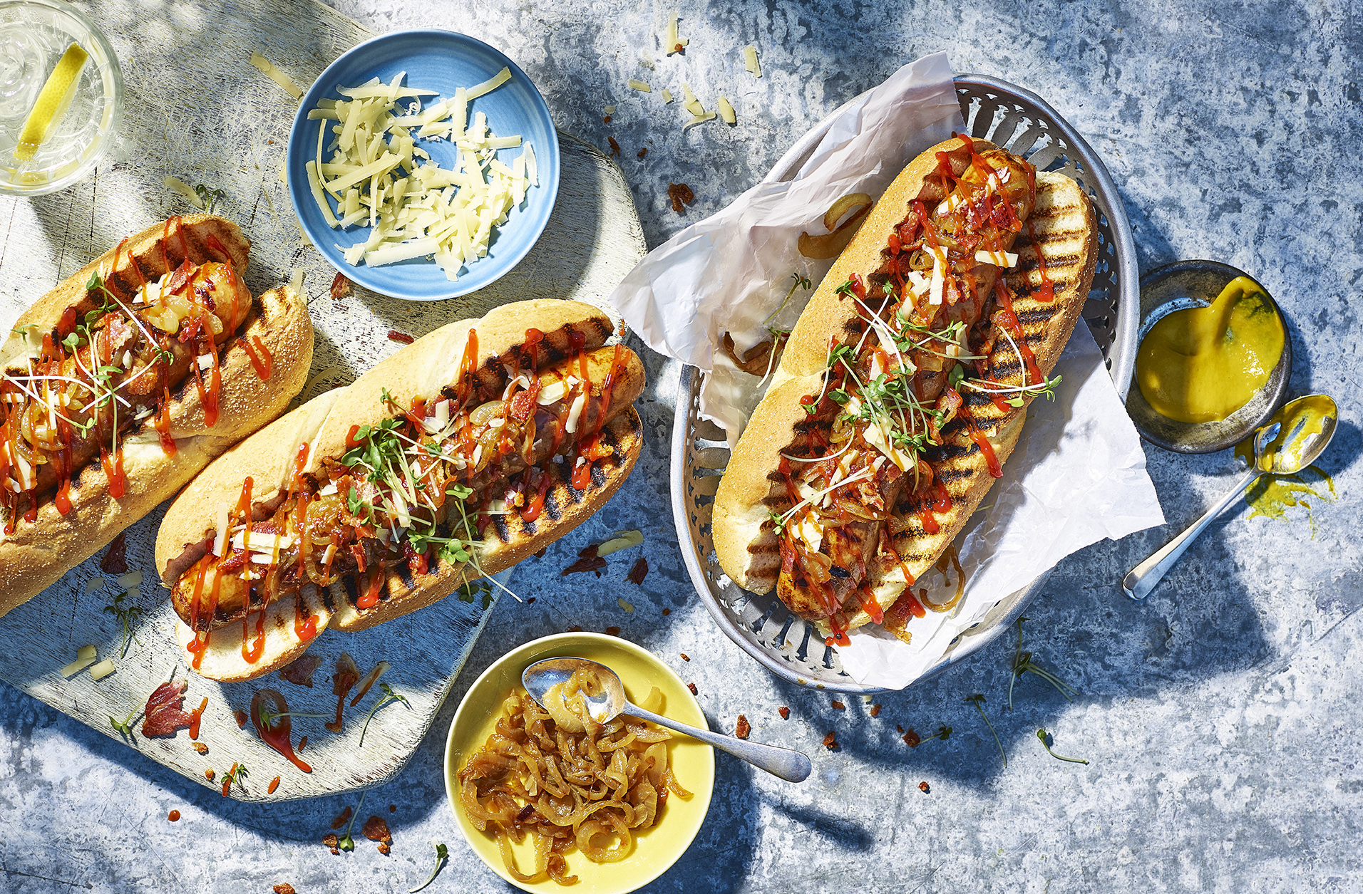Loaded hot dogs