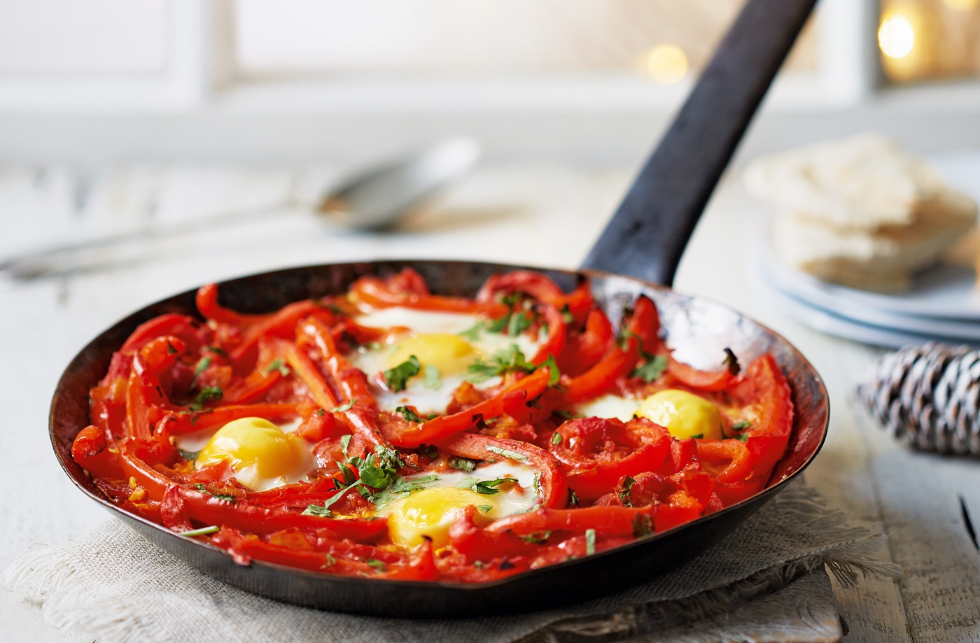 Middle-Eastern baked eggs recipe