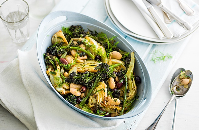 Roast fennel and butter beans recipe