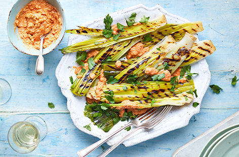 A classic Spanish romesco sauce is made by combining nuts and roasted red peppers. Here, we add our own twist, roasting cherry tomatoes and chilli (in place of the red peppers) to create the base of this bold, full-bodied sauce.