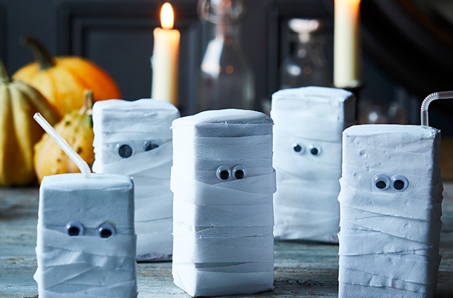 Mummy juice cartons