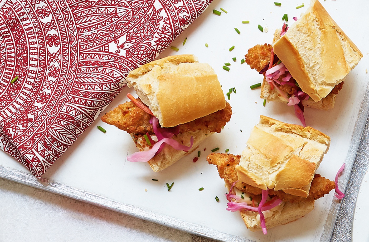 Crispy fish subs recipe