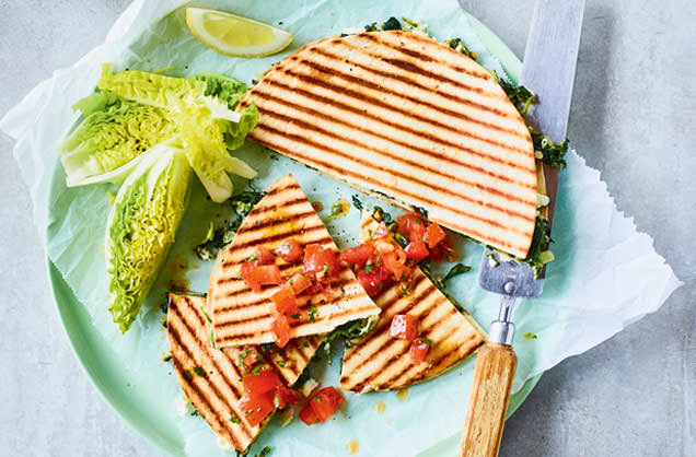 Friday: Barbecued spinach and cheese flatbreads