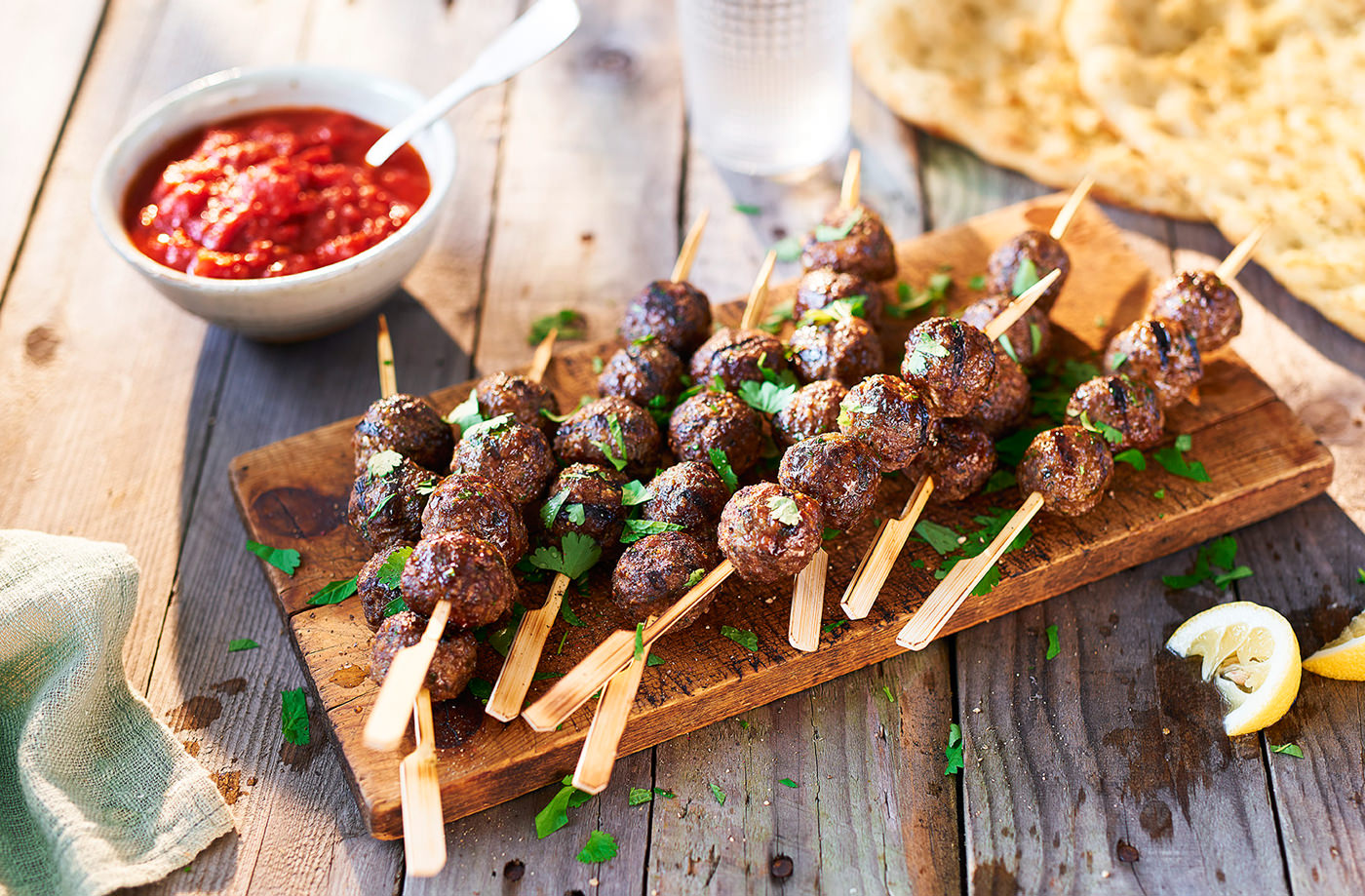 Beef kofte with spiced tomato sauce recipe