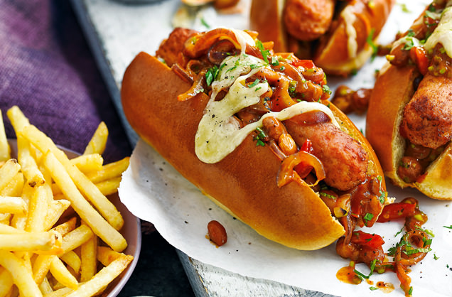 Veggie chilli dogs recipe
