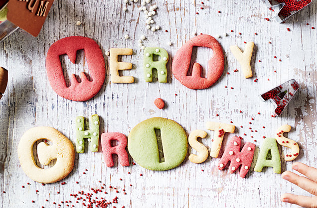 Merry Christmas cookie letters recipe