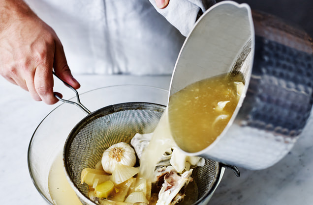 Strain the broth