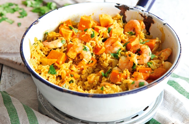 Thai prawn and coconut rice recipe