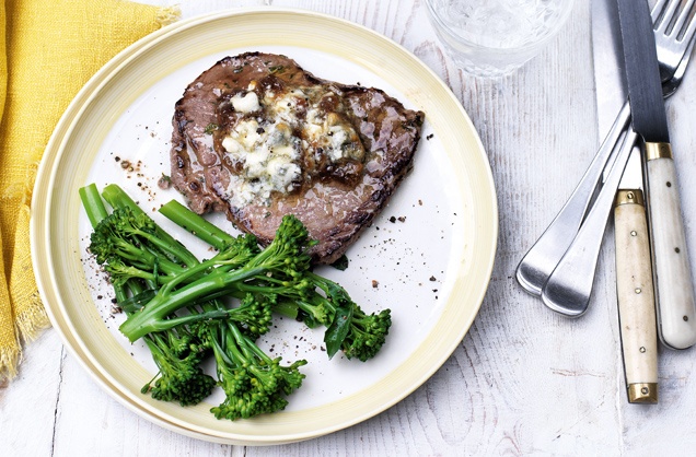 Minute steaks with Roquefort butter recipe