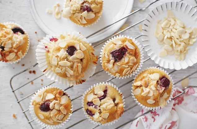 Cherry Bakewell muffins recipe