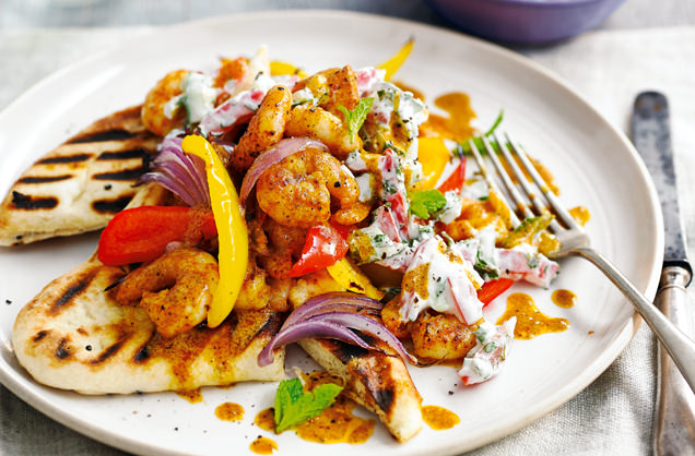 Tandoori prawn naans recipe