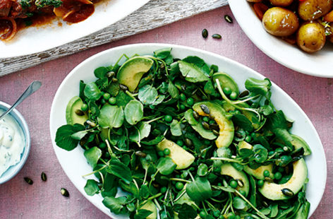 Avocado and pea salad