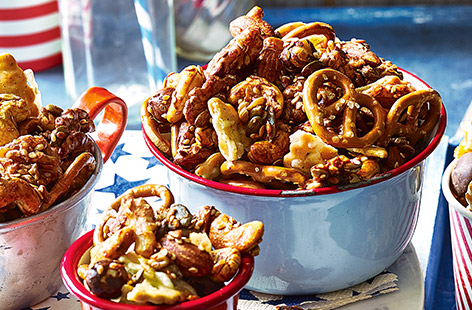 Grab a handful of this moreish cheesy trail mix – packed with flavour, it's the ultimate snack for a night on the sofa