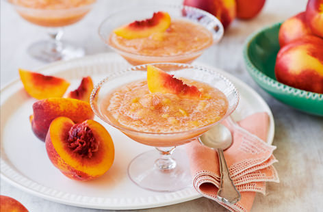 Nothing screams of summer like this sweet and refreshing frosé. Boasting juicy nectarines, which are at their best from May to September, this vegan, dairyfree and gluten-free dessert is perfect for when the heat is on.