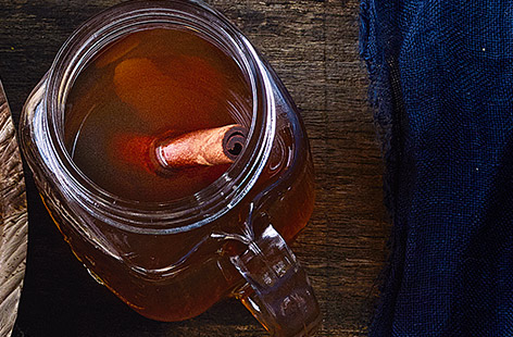 This hot toddy recipe has a spicy, warming kick from fresh ginger, cloves and cinnamon, making it the perfect winter warmer for a Bonfire Night party.