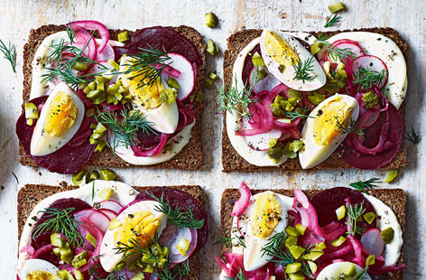 The Scandinavians are famous for their open-faced rye sandwiches (known as smørrebrød) and one mouthful of this Danish recipe and you’ll understand why