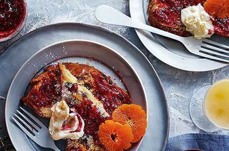 Too cold to get out of bed? These warm panettone toasts topped with sticky ginger mascarpone will help wake you up. Quick, tasty and festive, they'll never let you down.