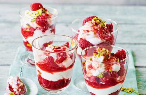 Cool down from the summer heat with pretty raspberry coconut parfaits. Layered with sweet compote and fluffy coconut cream, these colourful summer desserts are served chilled, so you can make ahead for an easy way to finish a summer party.