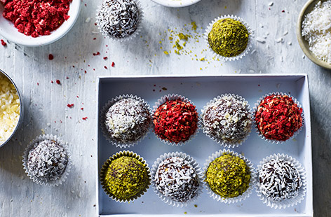 Chocolate truffles make the perfect edible gift for Christmas or any special occasion, and this pretty selection is perfect for peanut butter lovers.