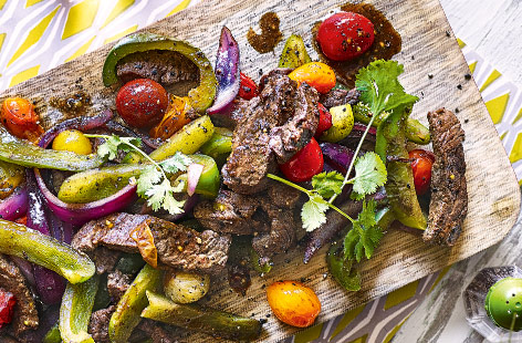 This Peruvian classic is a popular traditional dish of spiced stir-fried beef served with celeriac and sweet potato fries, a winning combination that the whole family will love. The best bit about this dish? It feels like a treat but is still under 450 cal