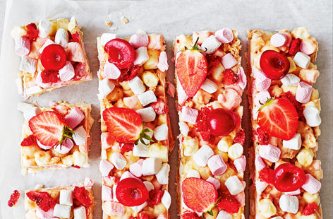 This chunky, berry-studded rocky road makes the perfect picnic fare. For a gluten-free version, simply swap in gluten-free biscuits. 